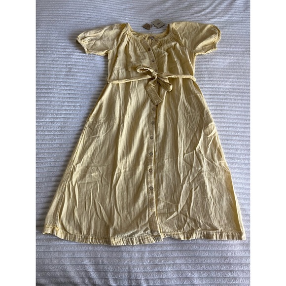 Faherty Yellow Midi Dress - Picture 4 of 11